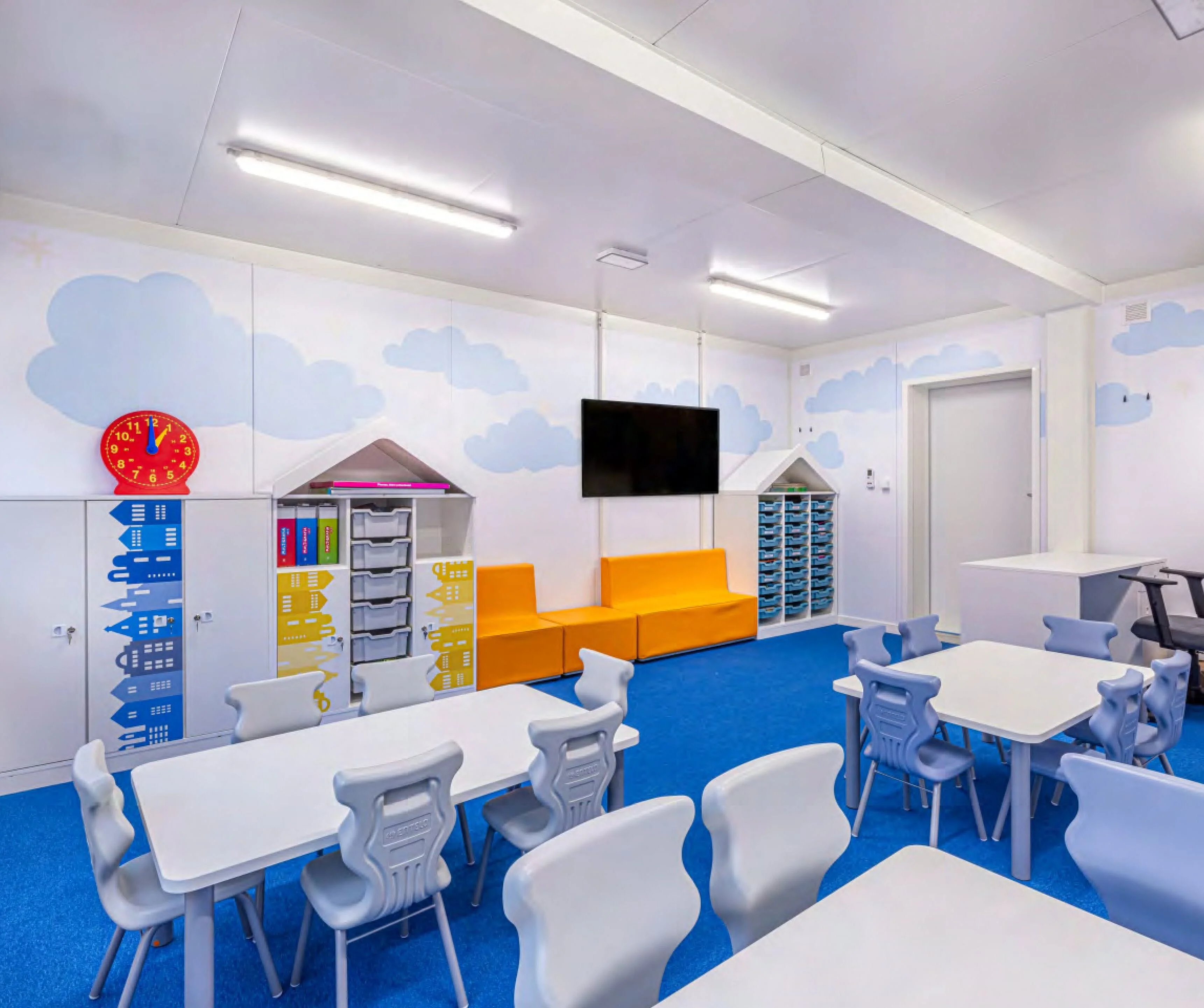 Modular School and Kindergarten additional view 1 - Detailed view of modular construction project